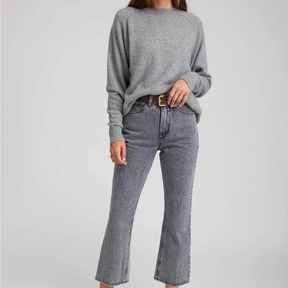 SPRWMN Gray Flared Crop Jeans - 27 NWT - Picture 1 of 9
